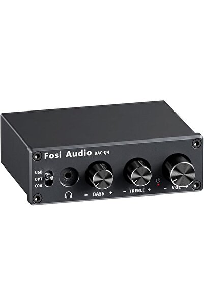 Fosi Audio مضخم صوت لسماعات الرأس Q4، محول رقمي تناظري صغير ستيريو بدقة 24 بت...