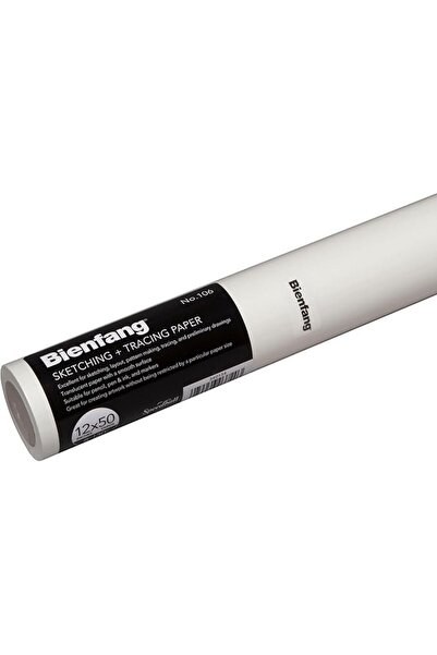 Bienfang Sketching & Tracing Paper Roll, White, 12 Inches x 50 Yards - for Dr...