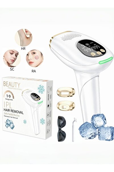 Generic جهاز إزالة الشعر بالليزر المنزلي 3 في 1 بتقنية IPL ووظيفة التبريد لإز...
