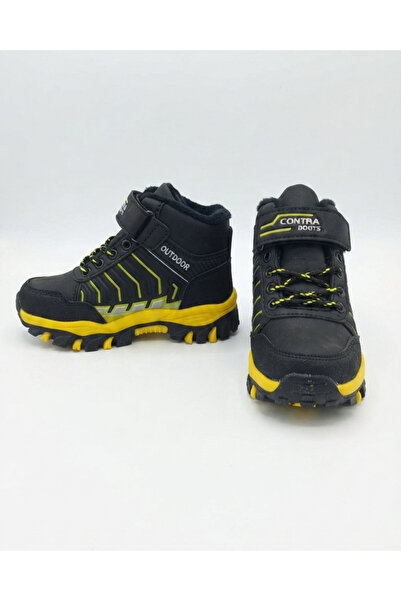 Enes Ayakkabıcılık Erkek Çocuk Outdoor Trekking Kışlık Bağcıklı Cırtlı Spor Bot