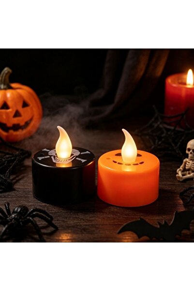PARTY GO Halloween electronic candles set of 2 pieces 3.6×4.5cm, decorative l...