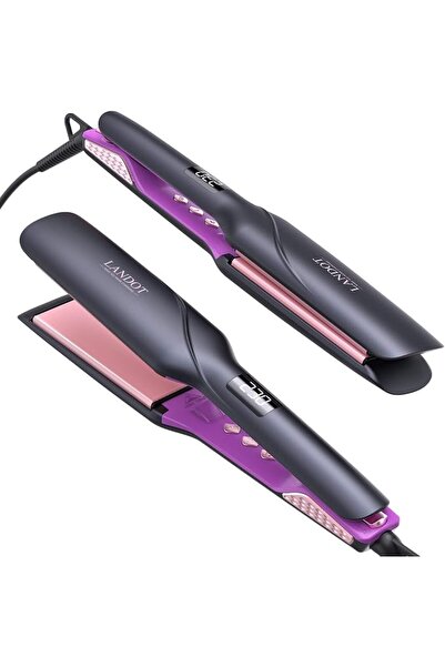 LANDOT Wide Flat Iron Hair Straightener for Fast Styling Thick/Long/Coarse Ha...