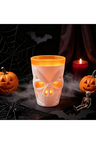 PARTY GO Halloween decorative glass with flashing skull 7×5cm, 1 piece, multi...