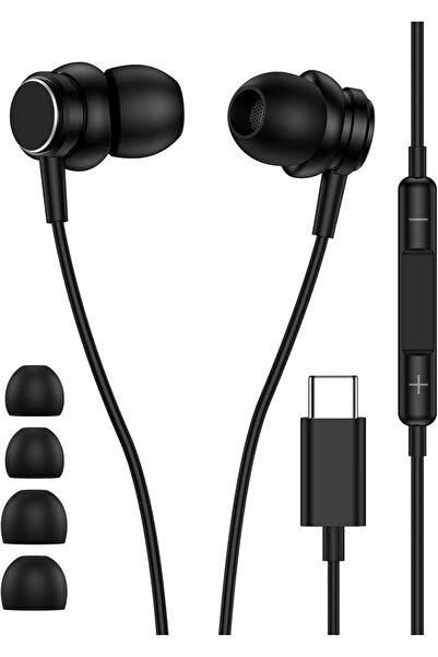 AILKIN سماعات أذن سلكية USB-C لهواتف سامسونج جالاكسي S26 وS25 وA17، سماعات أذ...