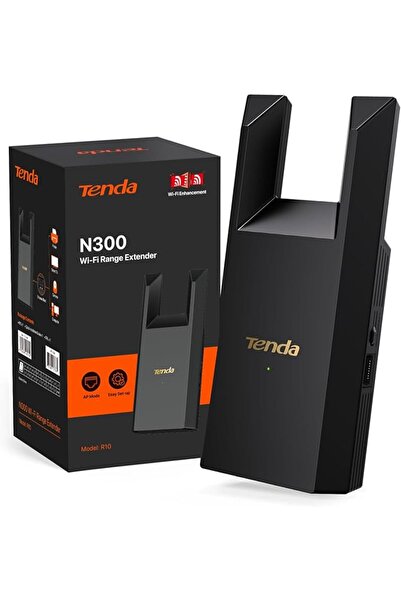 Tenda R10 WLAN Amplifier Repeater 300 Mbit/s Ethernet Port Up to 120 m² Cover...