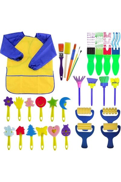 GENERAL Paint Sponges for Kids,29 pcs of Fun Paint Brushes for Toddlers.Comin...