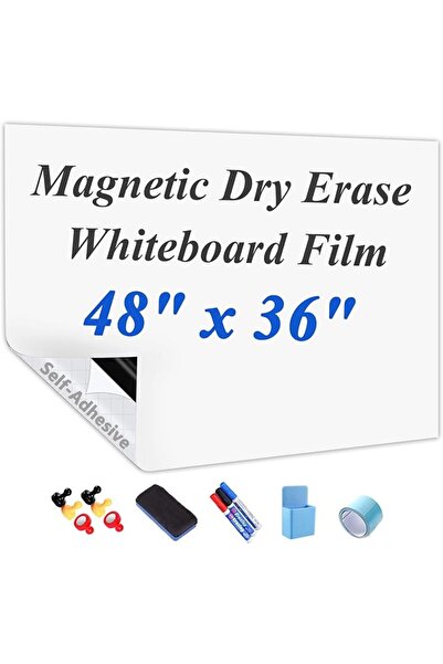 GENERAL JUMUBOARD Self-Adhesive Magnetic Dry Erase Whiteboard Sticker, 120 × ...