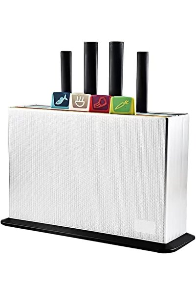 ALMEKAQUZ Cutting Board and Knife Set With Holder, Smart Home Gadgets, 4 Colo...
