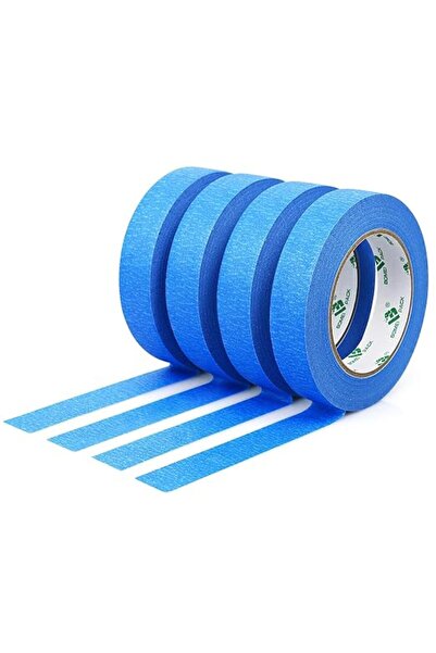 BOMEI PACK Blue Painters Decorating Masking Crepe Paper Tape for Painting Fra...