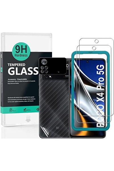 Ibywind واقي شاشة لهاتف بوكو X4 برو 5G مقاس 6.67 بوصة، عبوة من قطعتين، زجاج م...
