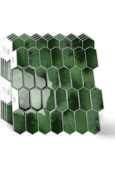Tazweeq Long Hexagon Peel and Stick Tiles Backsplash, 3D Self Adhesive Wall T...