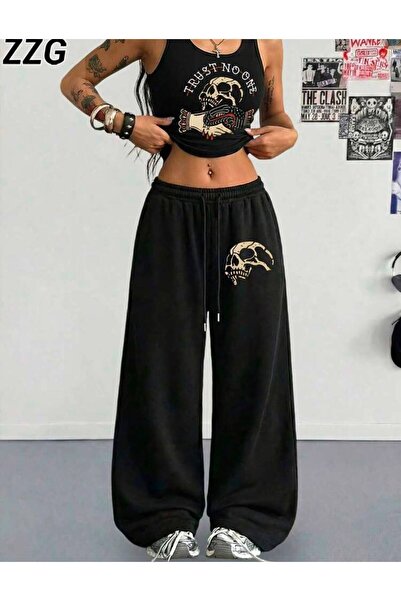 JANTIL MODA Νέα σεζόν Unisex Oversize Street Fashion Φούτερ με μοτίβο κρανίου