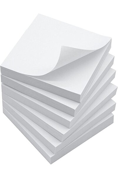 KASTWAVE Sticky Notes 3x3 Inchs, 600 Sheets White Color Self-Stick Pads, 6 Pa...