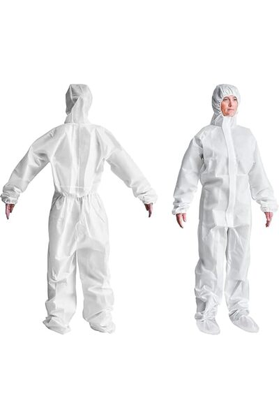 Generic Disposable Protective Coveralls SMS 60 GSM with Hood & Boots – Full B...