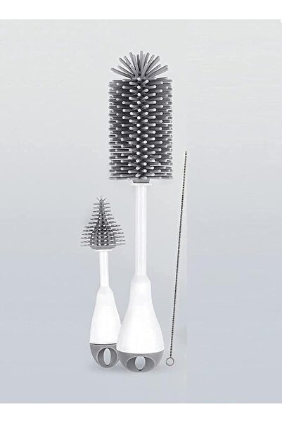 LuQu 3-In-1 Silicon Brush Set For Baby Bottle Cleaning