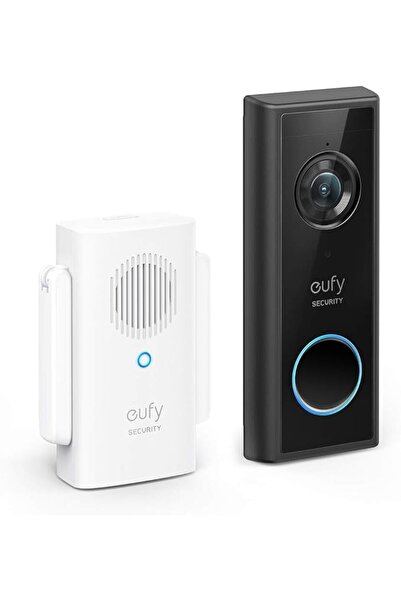 Eufy Security جرس باب فيديو لاسلكي C210 (S200) مع طقم بطارية وجرس تنبيه، اتصا...