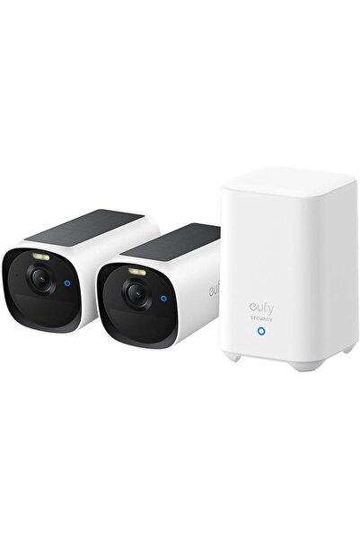 Eufy Security طقم كاميرات eufyCam E40 ثنائية العدسات، كاميرا أمان تعمل بالطاق...