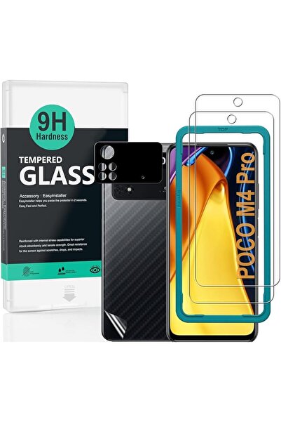 Ibywind واقي شاشة لهاتف بوكو M4 برو 4G مقاس 6.43 بوصة، عبوة من قطعتين، زجاج م...