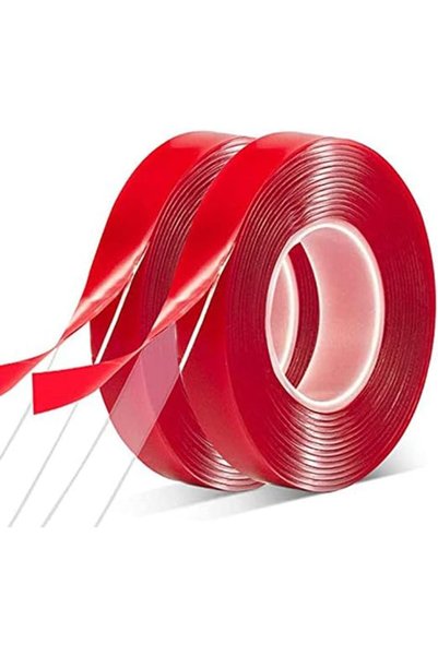 Generic شريط لاصق مزدوج الجوانب، عبوة من قطعتين، شديد التحمل، 3/4 بوصة × 10 أ...