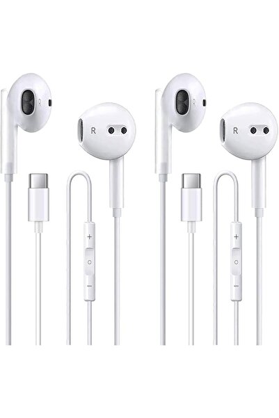 GENERAL عبوة من سماعتين USB-C لهواتف آيفون 17/17 برو/17 برو ماكس/16/16 برو/16...