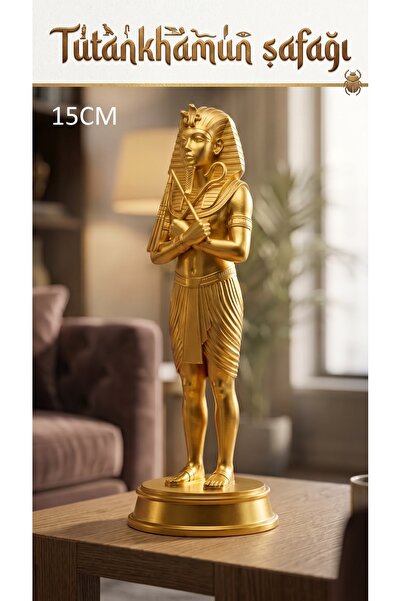 uAmor Tutankhamun Şafağı Antik Mısır Firavun Heykeli Dekoratif Biblo Masa Kon...