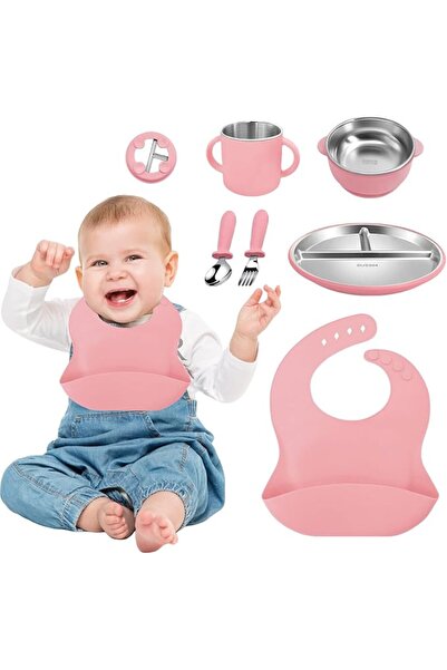 0TO1 TECH Baby Feeding Set, Stainless Steel Kids Plate and Bowl Set, 6 Pcs Ba...