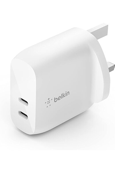 Belkin Limited شاحن حائط بيلكن 40 واط يو إس بي نوع سي (منفذان يو إس بي-سي لكل...