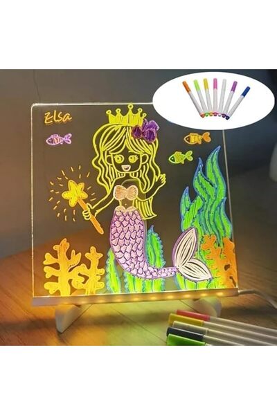 NALACAL لوحة ملاحظات LED ملونة، لوحة أكريليك قابلة للمسح مع إضاءة، لوحة قابلة...