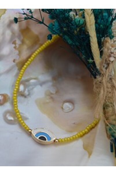 Stoneage Evil Eye Pendant - Yellow -