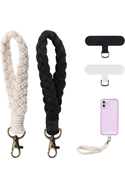 ALMEKAQUZ Boho Phone Wrist Strap,2 Pcs Cell Phone Lanyard with 2Pcs Phone Tet...