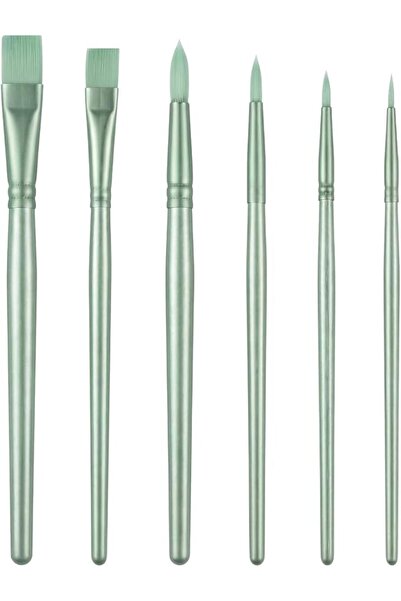 SYOSI Paint Brushes Set for Acrylic, Watercolor, Oil, Gouache, 6 Pcs No-Shed ...