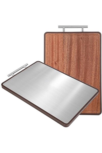 Yelajoy Stainless Steel Cutting Board Double Sided - 16.5"x11.8"x0.8" Non-Sli...