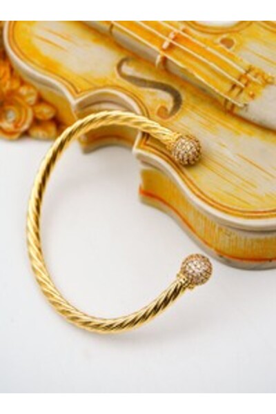 Stoneage Zircon Stone Jeweler's Work Bracelet - Gold Color -