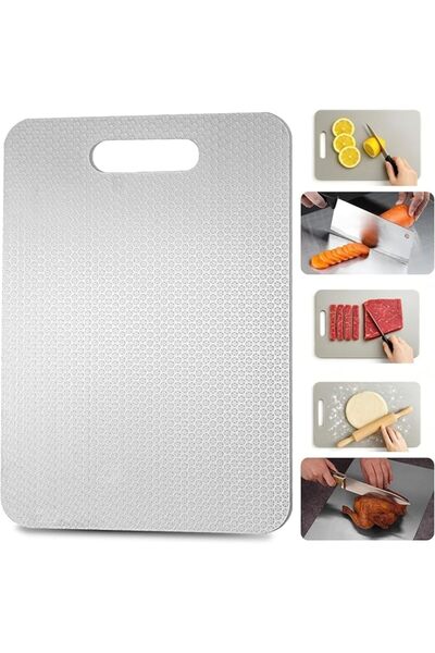 NECOMIC Necomi Kitchen Cutting Board,304 Stainless Steel Cutting Board,Non Sl...