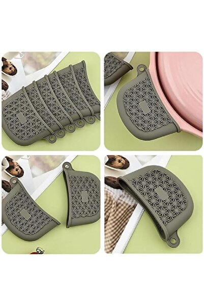 Generic 2 Pieces Silicone Heat Resistant Oven Tongs Thickened Anti-scalding O...