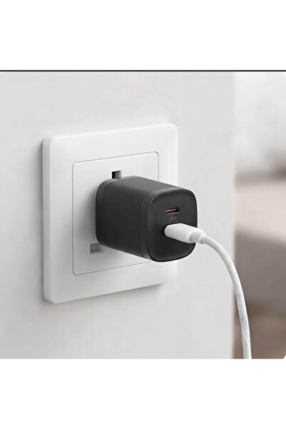 FWM شاحن حائط USB PD بقوة 38 واط بمنفذين للشحن السريع مع قابس بريطاني