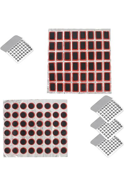 GENERAL 100PCS Bicycle Tube Patch Kit - 96 Pcs Tube Patch Kits, Bike Tire Pat...