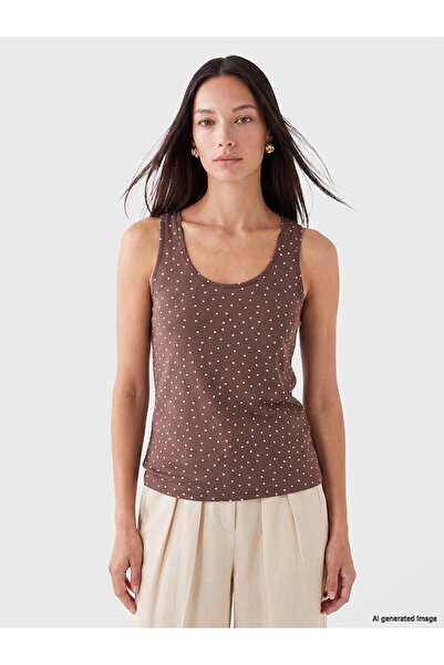 LC Waikiki Trendlucky Women's Polka Dot Undershirt with Oval Neckline