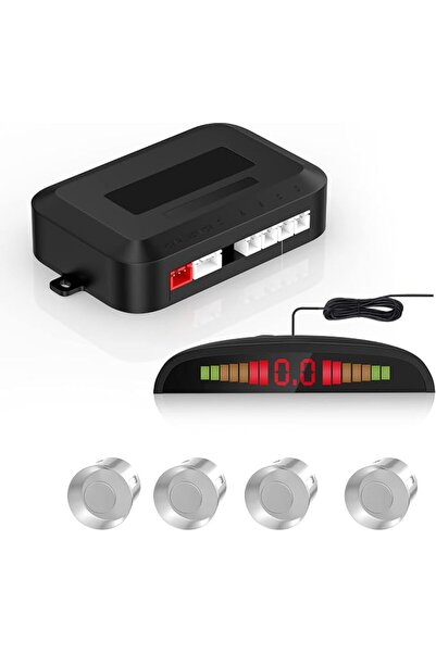 EKYLIN Car Auto Vehicle Reverse Backup Radar System with 4 Parking Sensors Di...