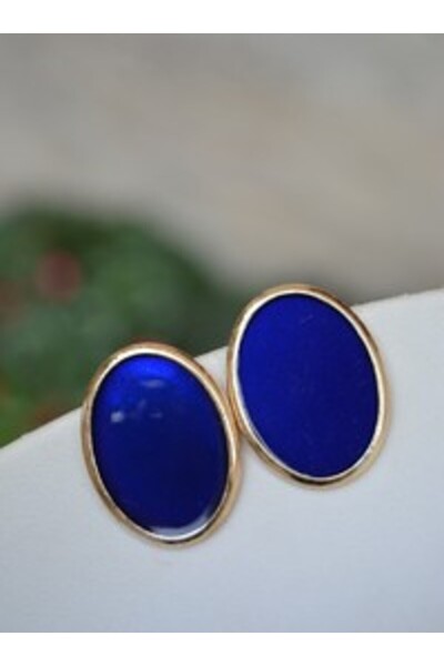 Stoneage Enamel earrings - blue -