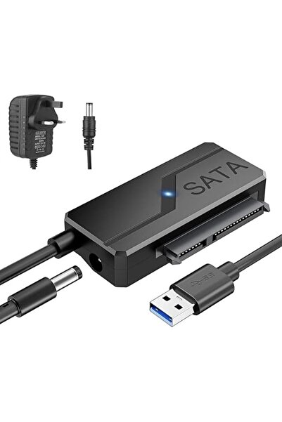 Ctoby محول SATA إلى USB مع وصلة طاقة، كابل USB 3.0 إلى SATA للقرص الصلب الخار...