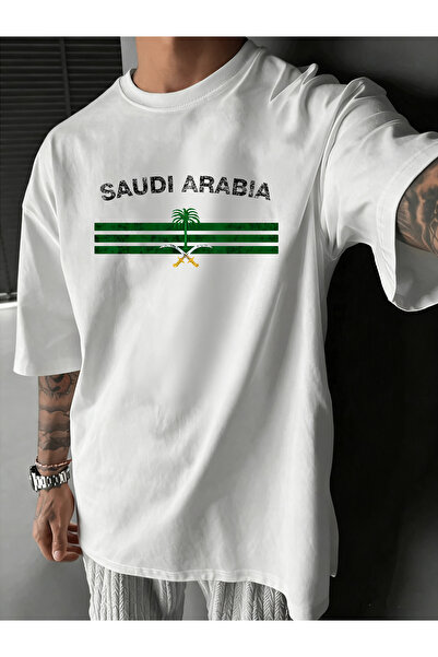 MUZİ قميص للرجال والنساء بمناسبة اليوم الوطني السعودي، مصنوع من القطن 100%، م...