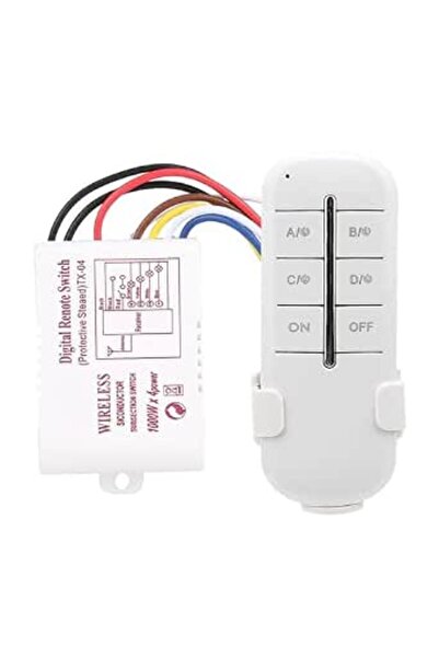 Ejoyous RF Wireless Remote Control Switch, 1/2/3/4 Ways ON/OFF Light Lamp Con...