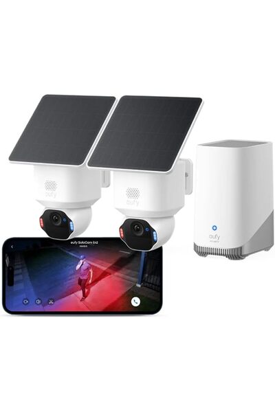 Eufy Security كاميرا سولوكام E42، كاميرا أمان لاسلكية خارجية بدقة 4K، متوافقة...