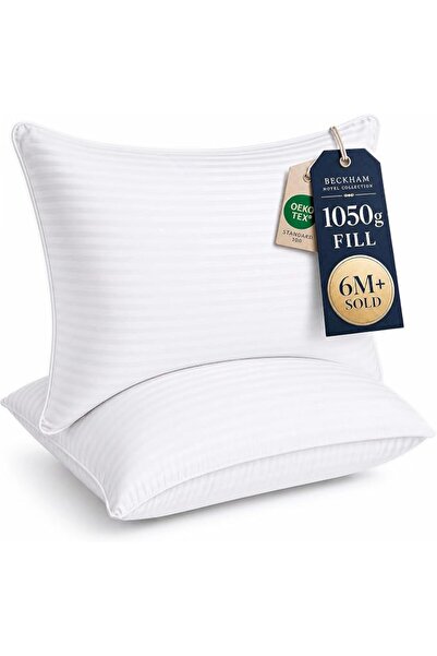 Beckham Hotel Collection Gel Pillow (2-Pack) - Luxury Plush Gel Pillow - Dust...