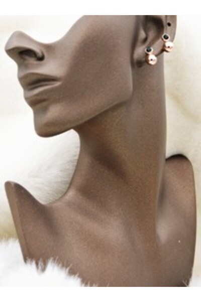 Stoneage Top Earrings - Rose -