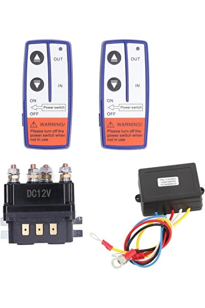 GENERAL Winch Cordless Remote, 12V 500A Winch Solenoid Relay Contactor and 2p...