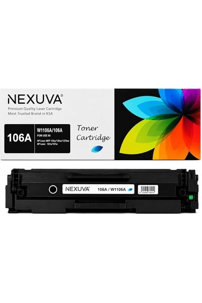 Nexuva 106A W1106A Compatible Black Toner Cartridge, High Yield 1,500 Pages, ...
