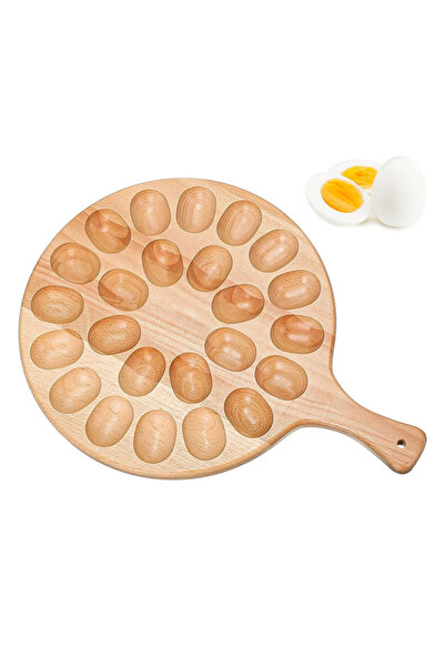 Generic Brand Suport ouă din lemn, ustensile bucătărie, cu mânere, 30 x 40 x ...
