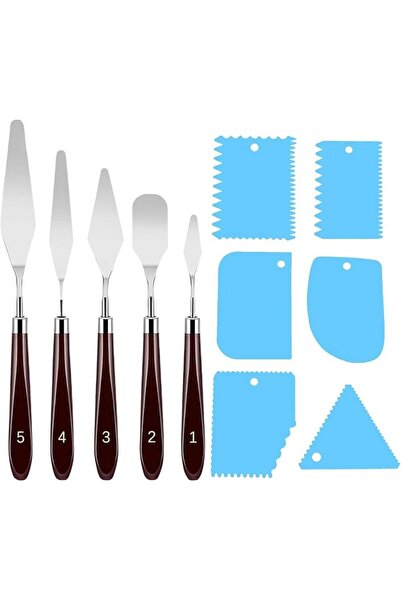 Lonimia Palette Knife Set, 11 Pieces Structural Paste Fine Spatula Palette Kn...